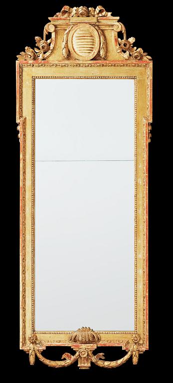 A Gustavian 18th century mirror by N. Meunier, master 1754.