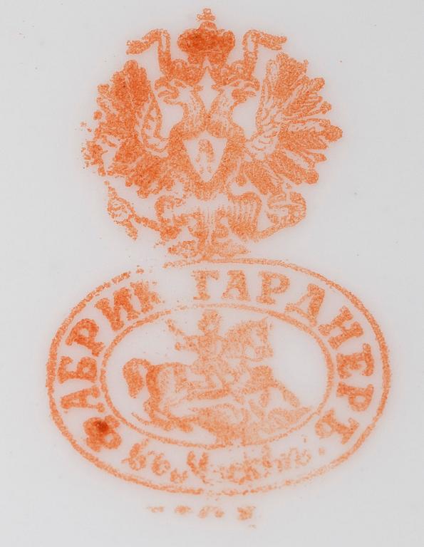 KAHVIKUPPI, posliinia, Gardner, Venäjä 1880-1890.