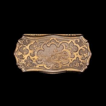 SNUSDOSA, silver, Frankrike, daterad 1855.