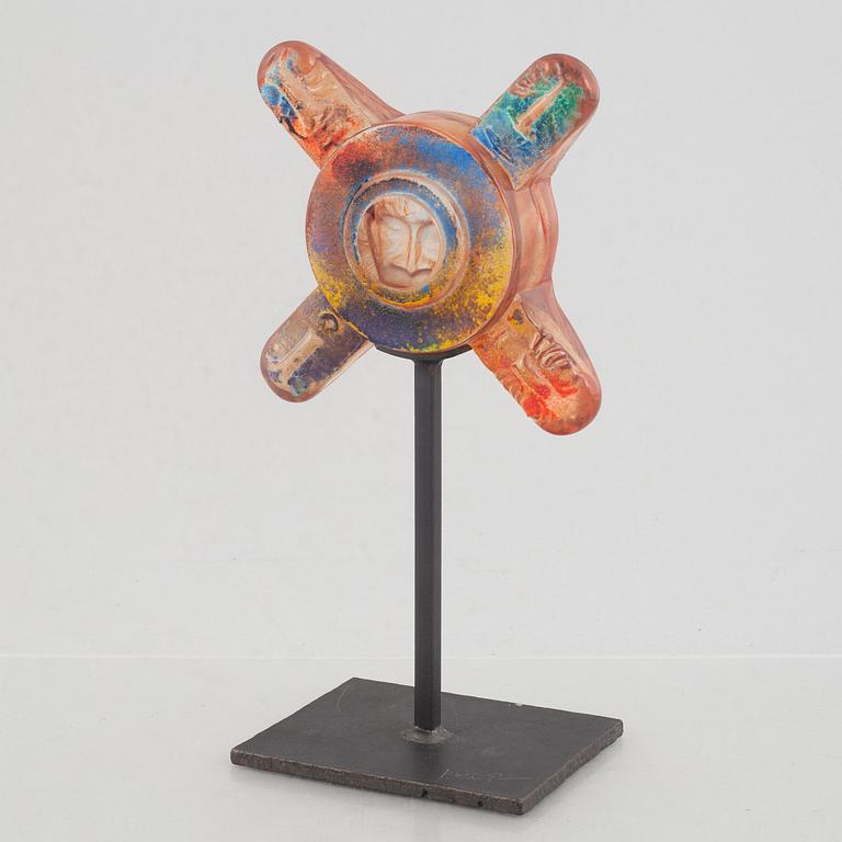 Kjell Engman, a glass sculpture, Kosta Boda, dated 1995.