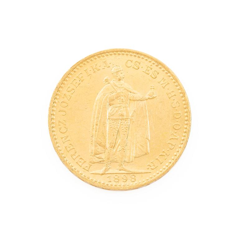 Gold coin, Hungary, 20 Korona, 1898.