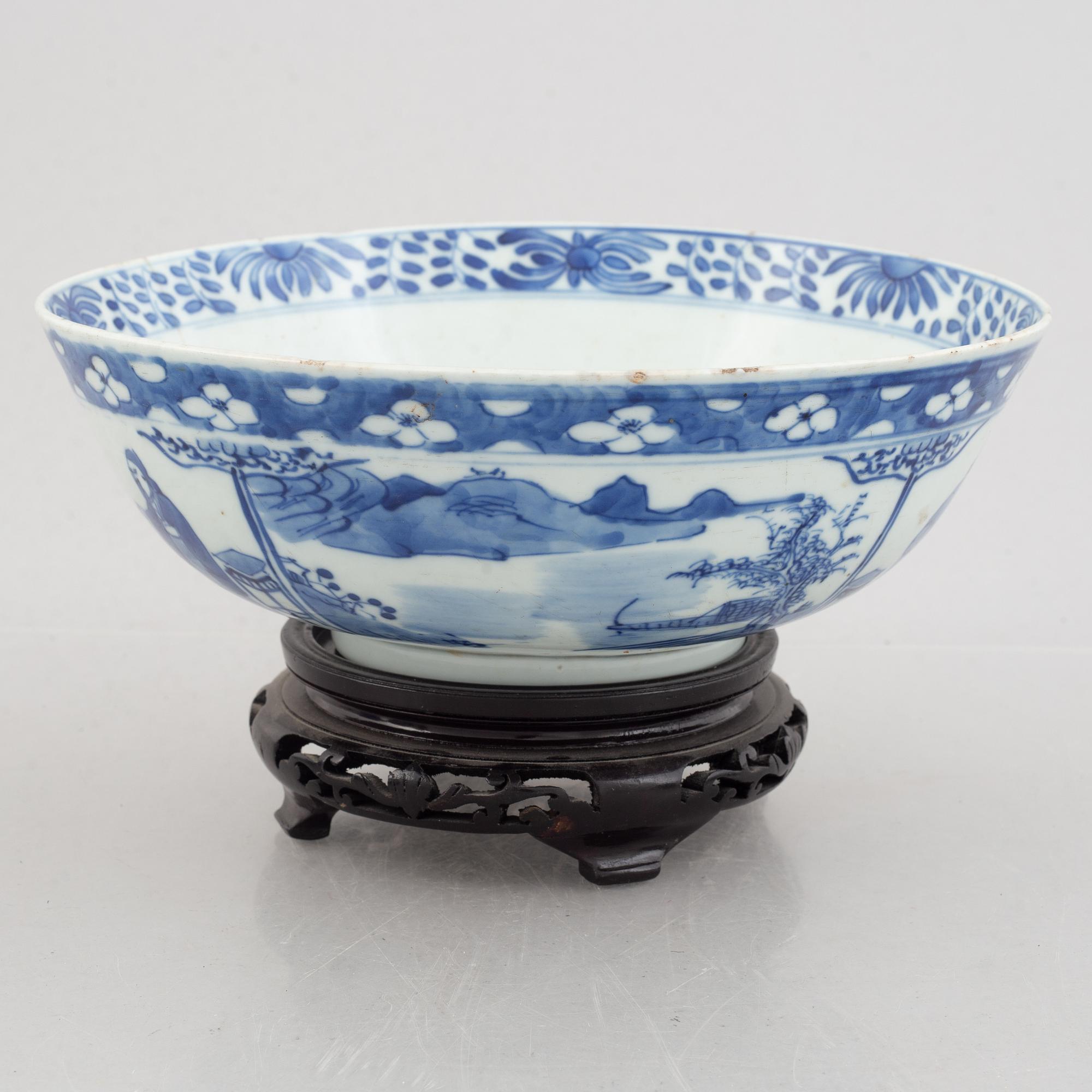 Parti porslin, 6 delar, Kina, 1800-tal/sen Qing.