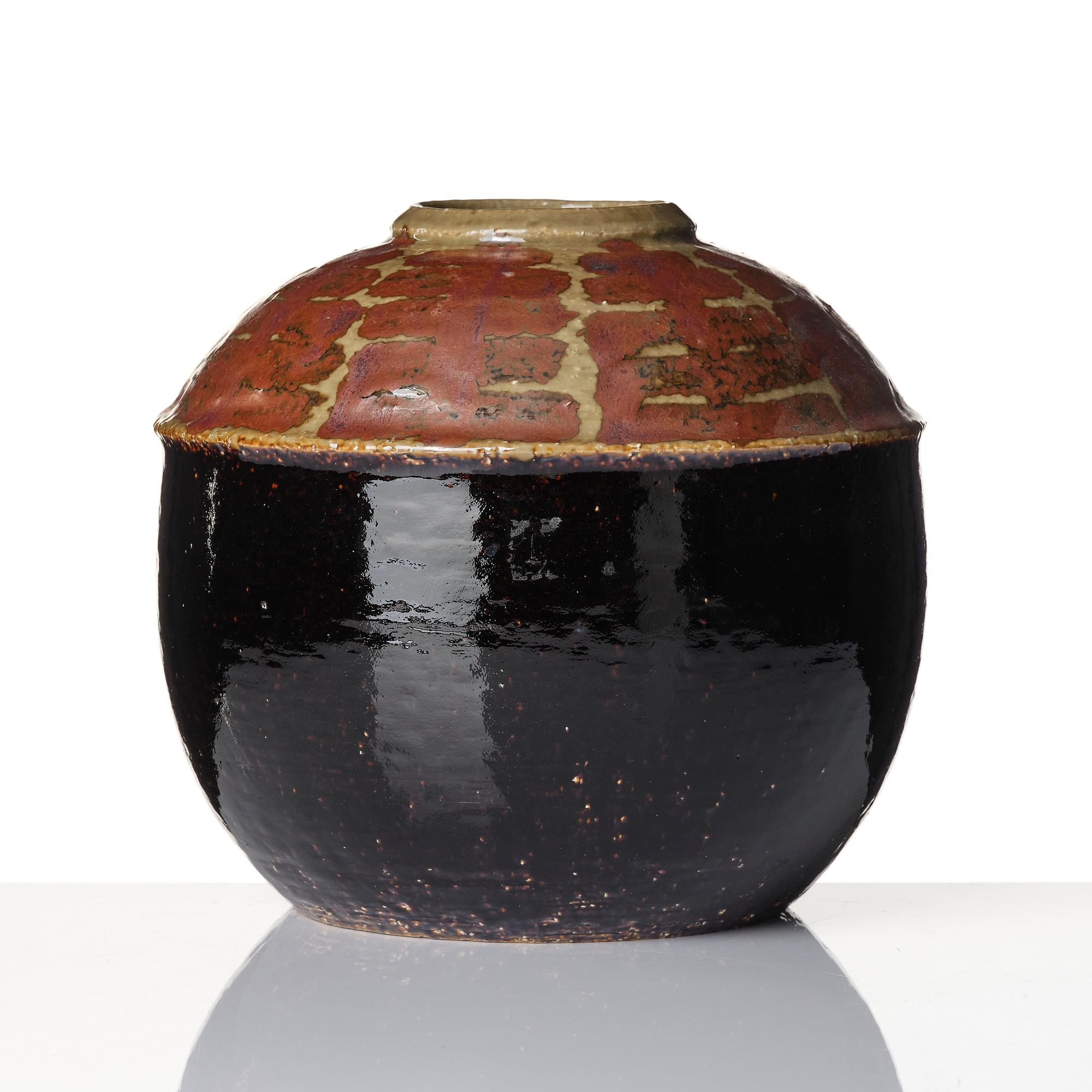 Hertha Bengtson, vase, unique, stoneware, Rörstrand Atelier, 1964.