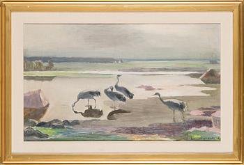 Lennart Segerstråle, Cranes at the shore.