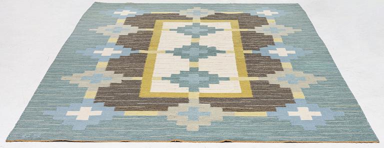 Rug, flat weave, signed GS, approx. 300 x 200 cm.