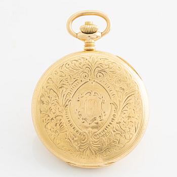 Pocket watch, 18k gold, Leijona, 49 mm.