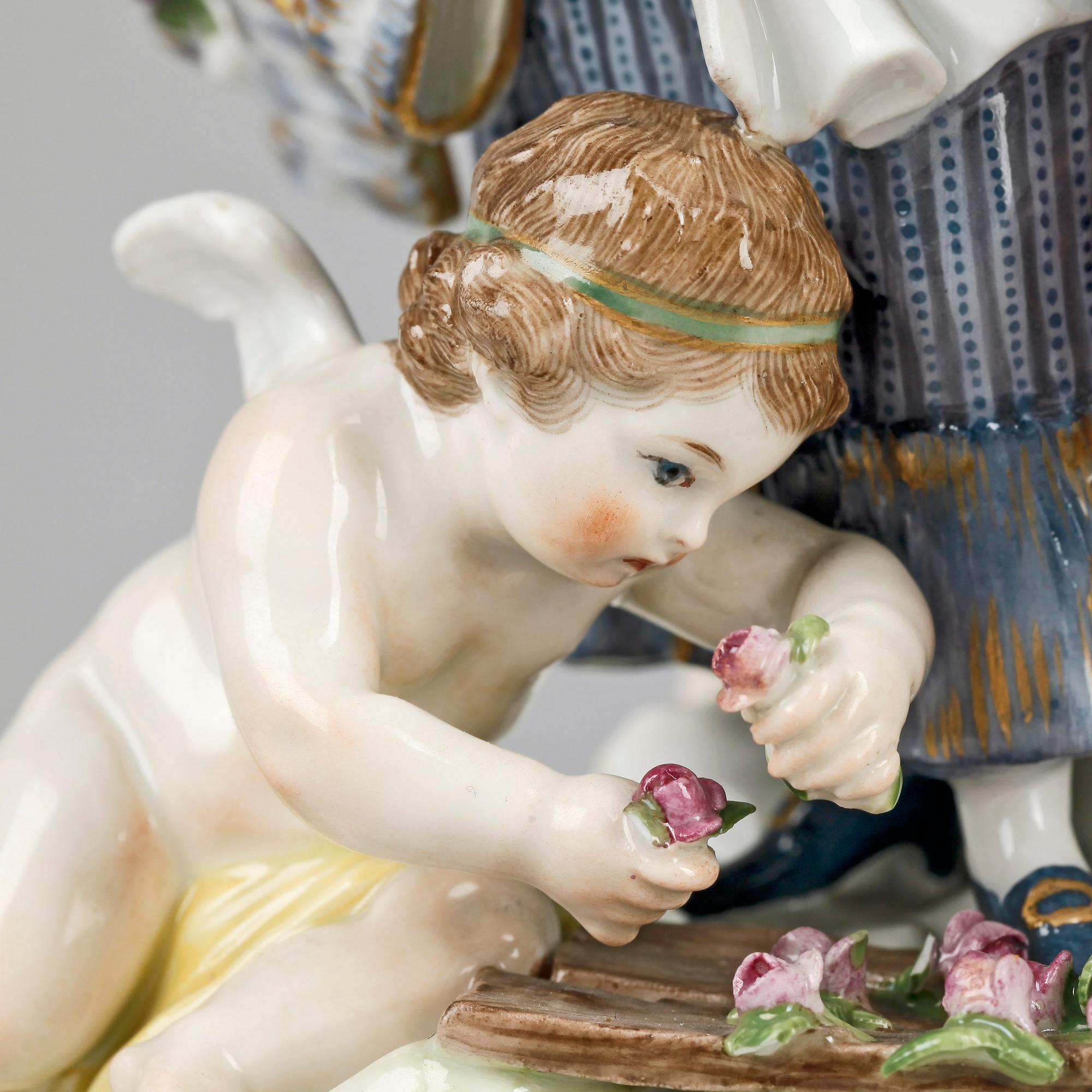 FIGURINGRUPP, porslin, Meissen, sekelskiftet 1900.