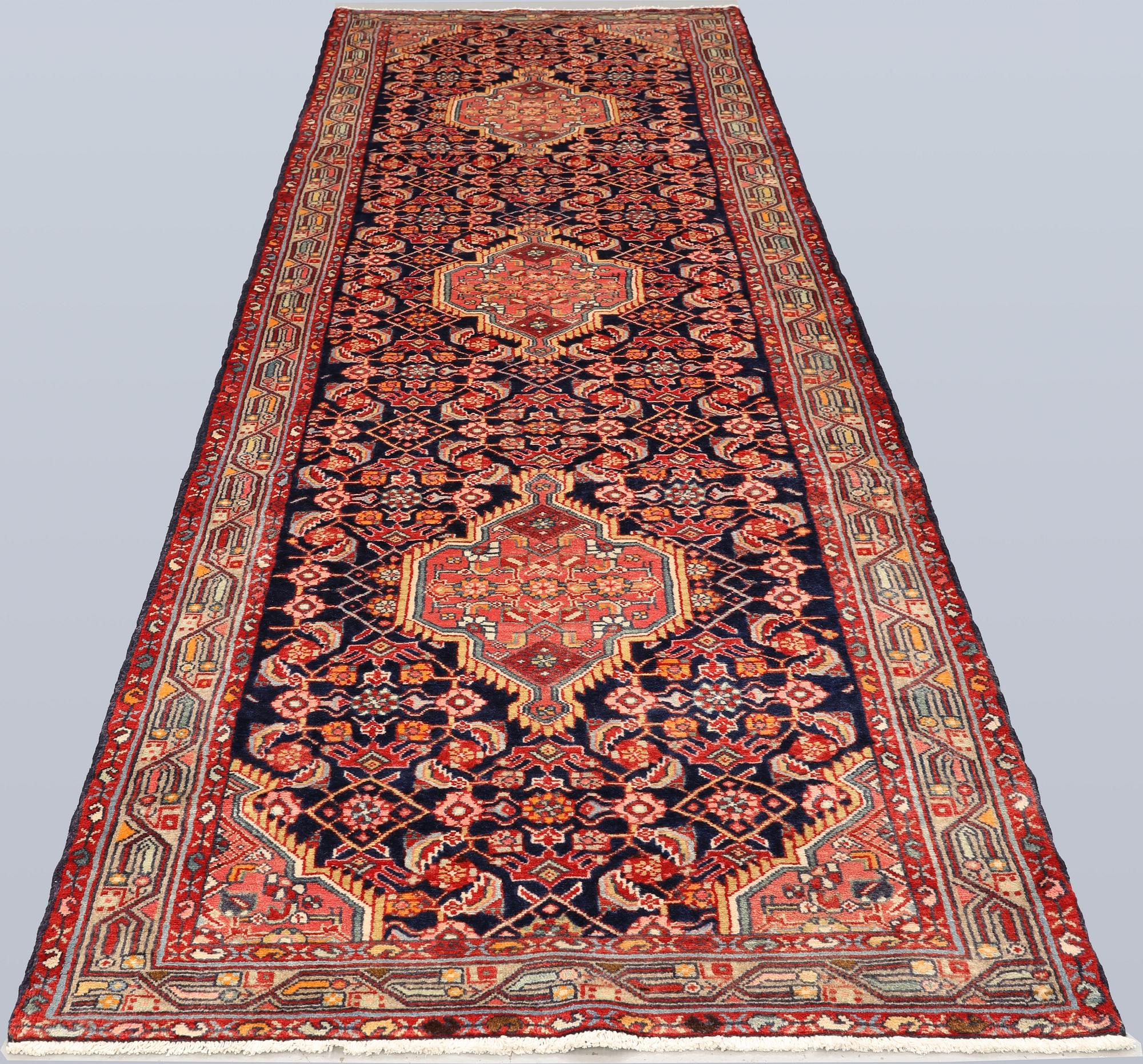 A Hamadan runner, c. 382 x 110 cm.