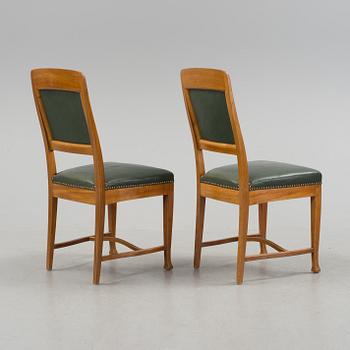 A set of 15 Swedish Art Noveau chairs, early 20th century.