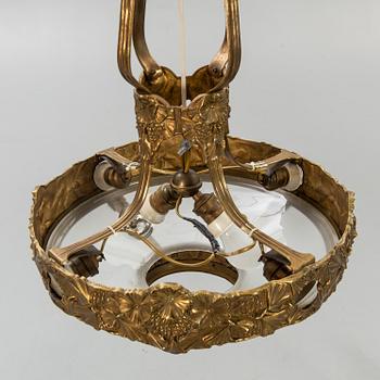 Ceiling lamp possibly Böhlmark's lamp factory, 1909-1924, Art Nouveau.