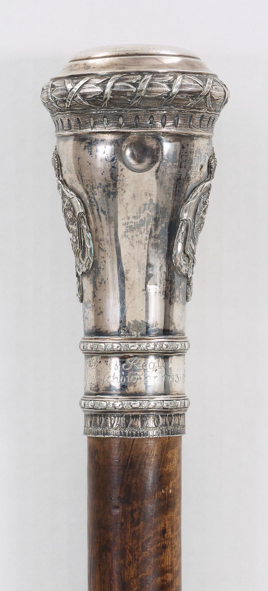 STAV FÖR TAMBURMAJOR, av Pehr Swanander, Alingsås 1784.