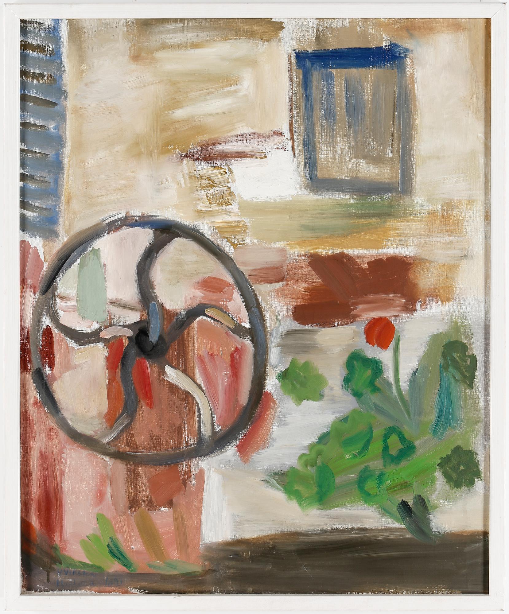 HANS VIKSTEN, olja på duk, signerad, daterad Mallorca -62.