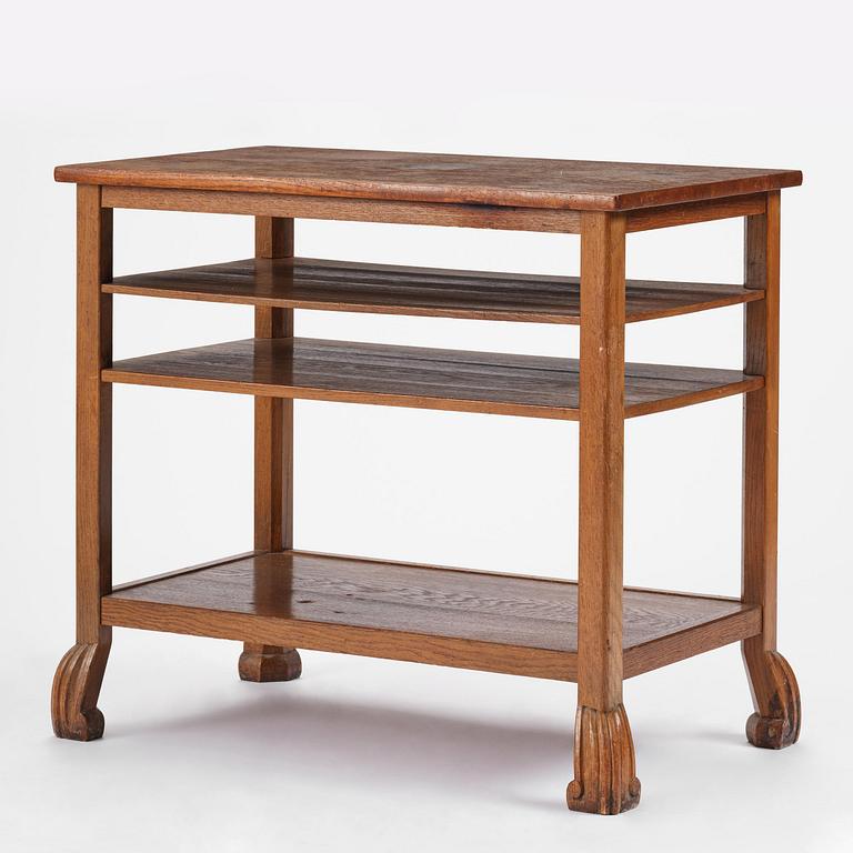 Carl Malmsten, an oak side table, for Stockholm City Hall, ca 1920-22.