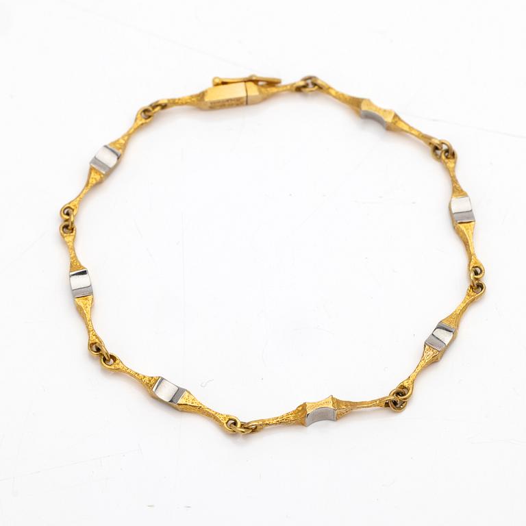 Björn Weckström, Bracelet, "Arabesque", 18K gold and platinum, Lapponia.