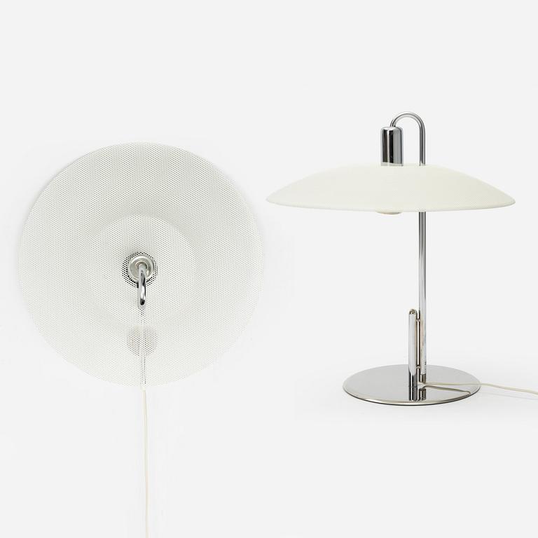 Börge Lindau & Bo Lindecrantz, bordsampa samt vägglampa, Zero, 1980/90-tal.