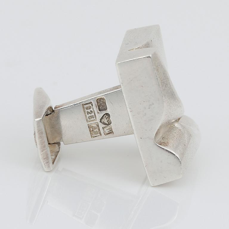 MANSCHETTKNAPPAR, ett par, sterling silver, Lapponia, Finland, 1978. Vikt ca 25,85 g.