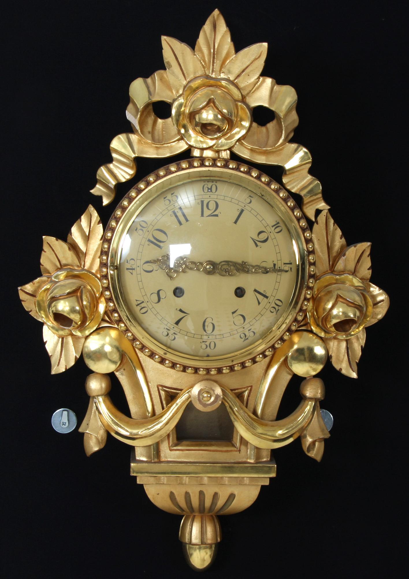 VÄGGPENDYLER, 2 st samt VÄGGAPPLIQUER, 2 st. 1900-tal.