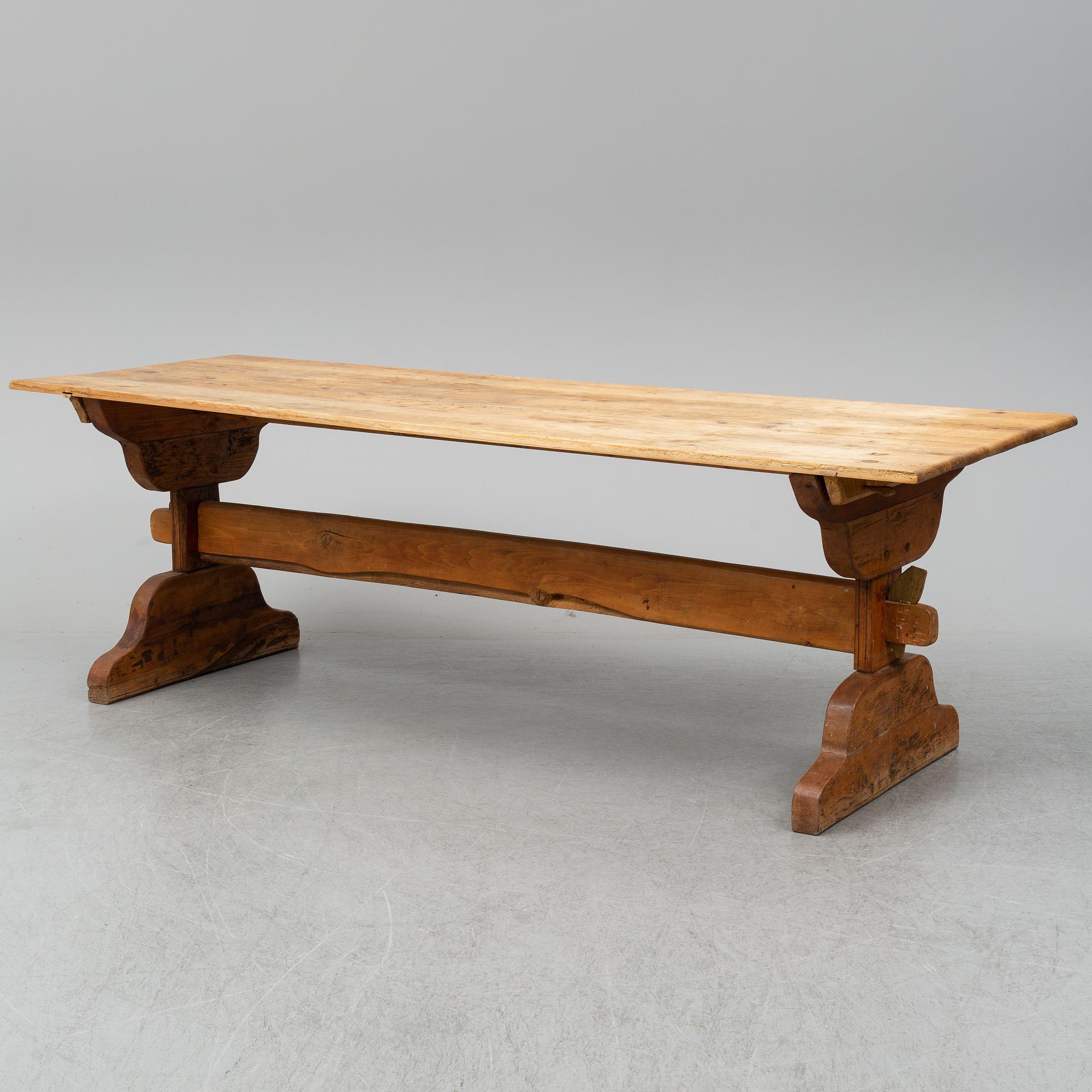A 19th Century vernacular pine table.