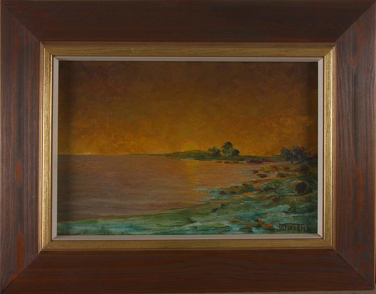 OKÄND KONSTNÄR , olja på duk, bär sign.