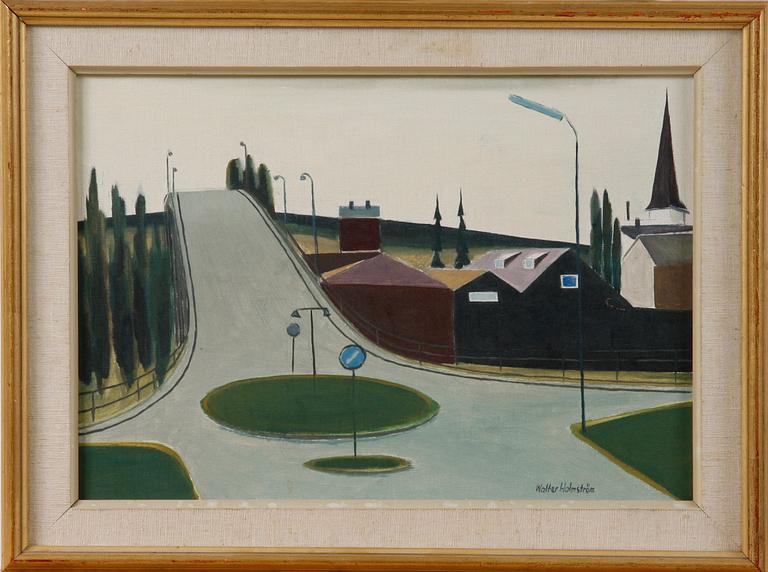 OKÄND KONSTNÄR, 2 st olja på duk, sign Walter Holmström.