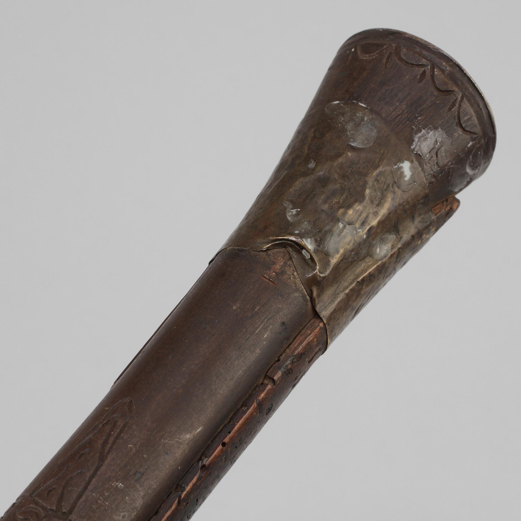 MUSKEDUNDER, flintlås, orientaliskt, 1800-tal.