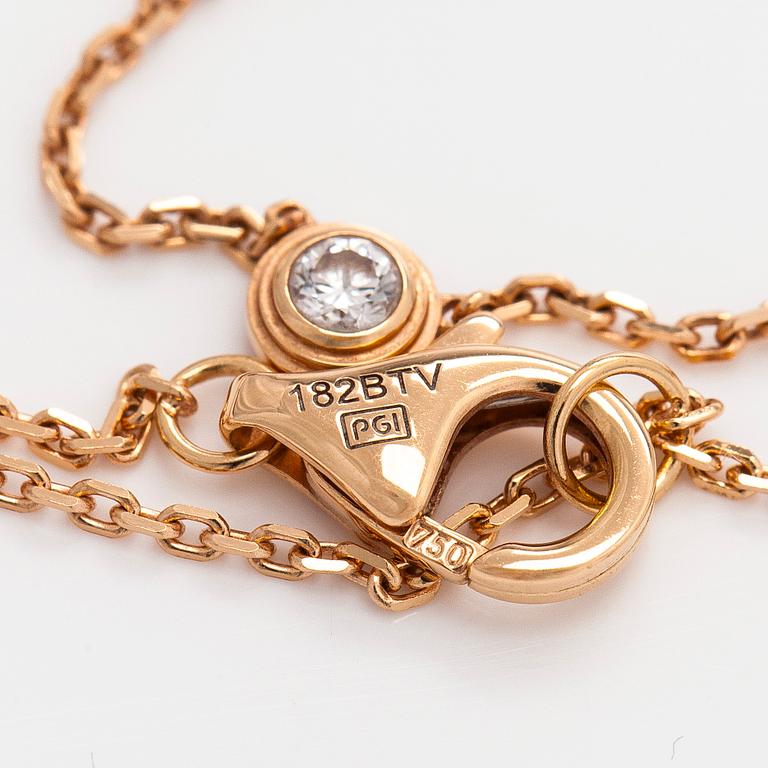 Cartier, an 18K gold 'd'Amour' necklace, with a brilliant-cut diamond.