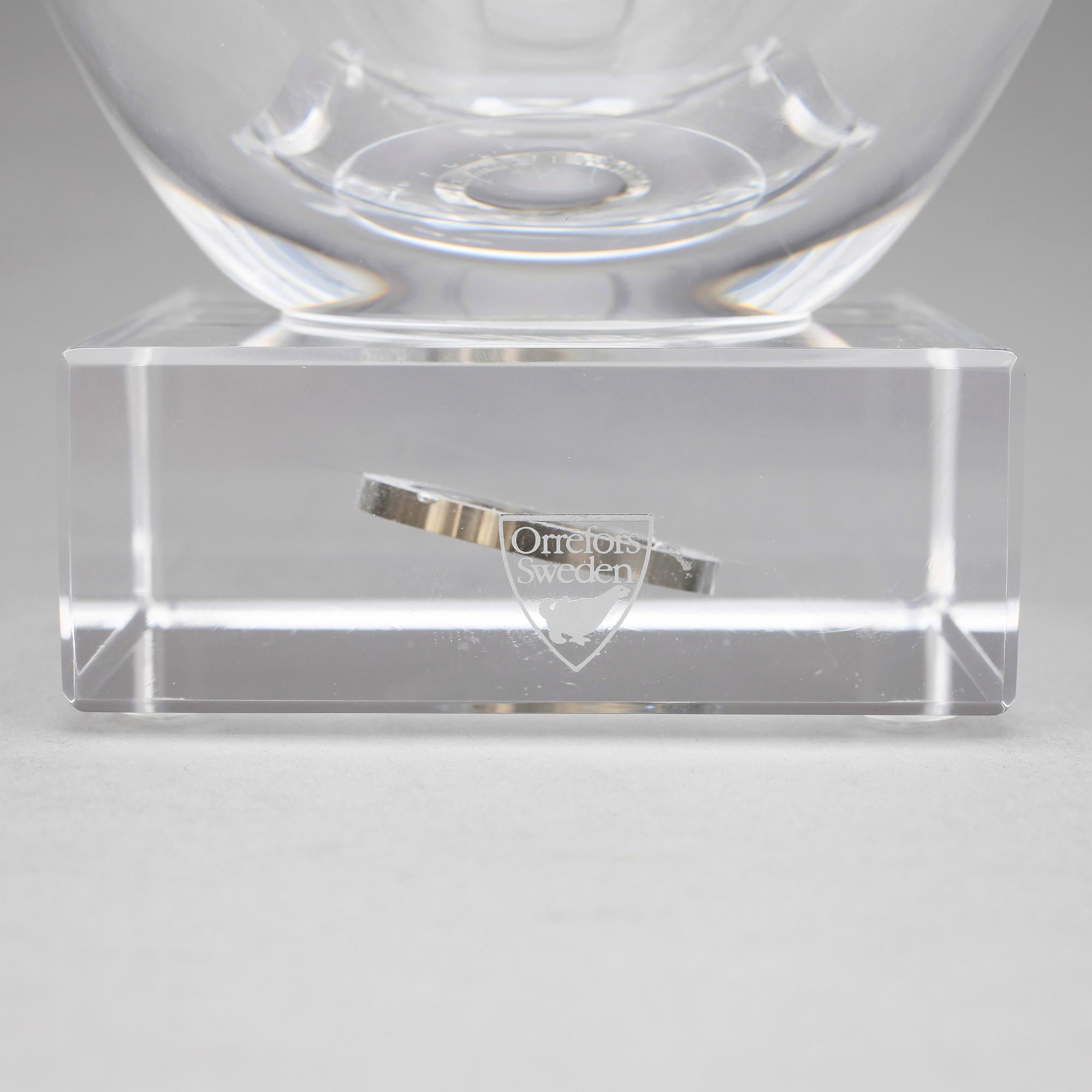 VAS, glas med silverring, "Endless" Efva Attling, 1900/2000-tal.