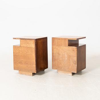 Sängbord, ett par, Art Deco 1900-talets första hälft.