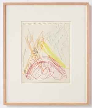 Eddie Figge, mixed media on paper, signed, executed around 1973.