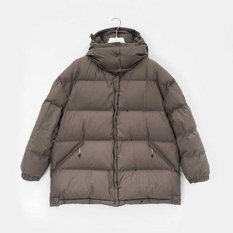 Moncler, a grey nylon 'Hyke' down jacket, size 2.