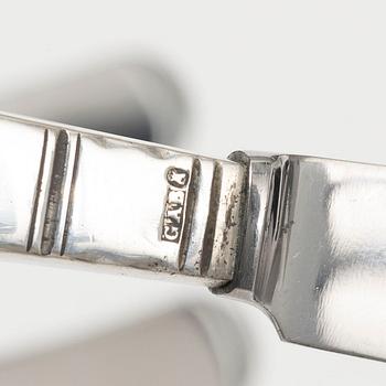 Jacob Ängman, a set of six silver butter knives, 'Rosenholm', GAB, Stockholm 1950s.