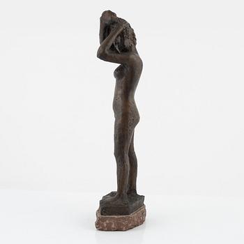 Axel Olsson, sculpture, signed, bronze, total height 45.5 cm.