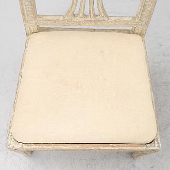 A pair of late Gustavian chairs, Lindome, circa 1800.
