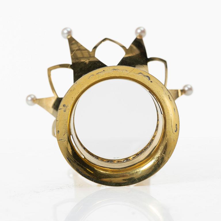 A silver gilt bridal crown, mark of Ceson Guldvaru Ab, Gothenburg 1965.