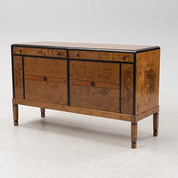 A birch veneered sideboard, Swedish Grace, 1930s.