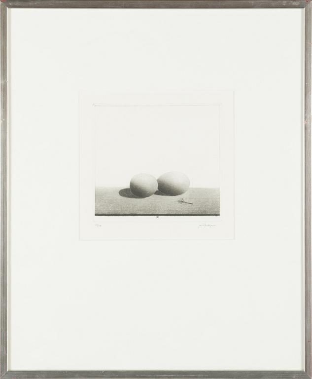 Pentti Kaskipuro, akvatint och torrnål, signerad och numrerad 64/100.