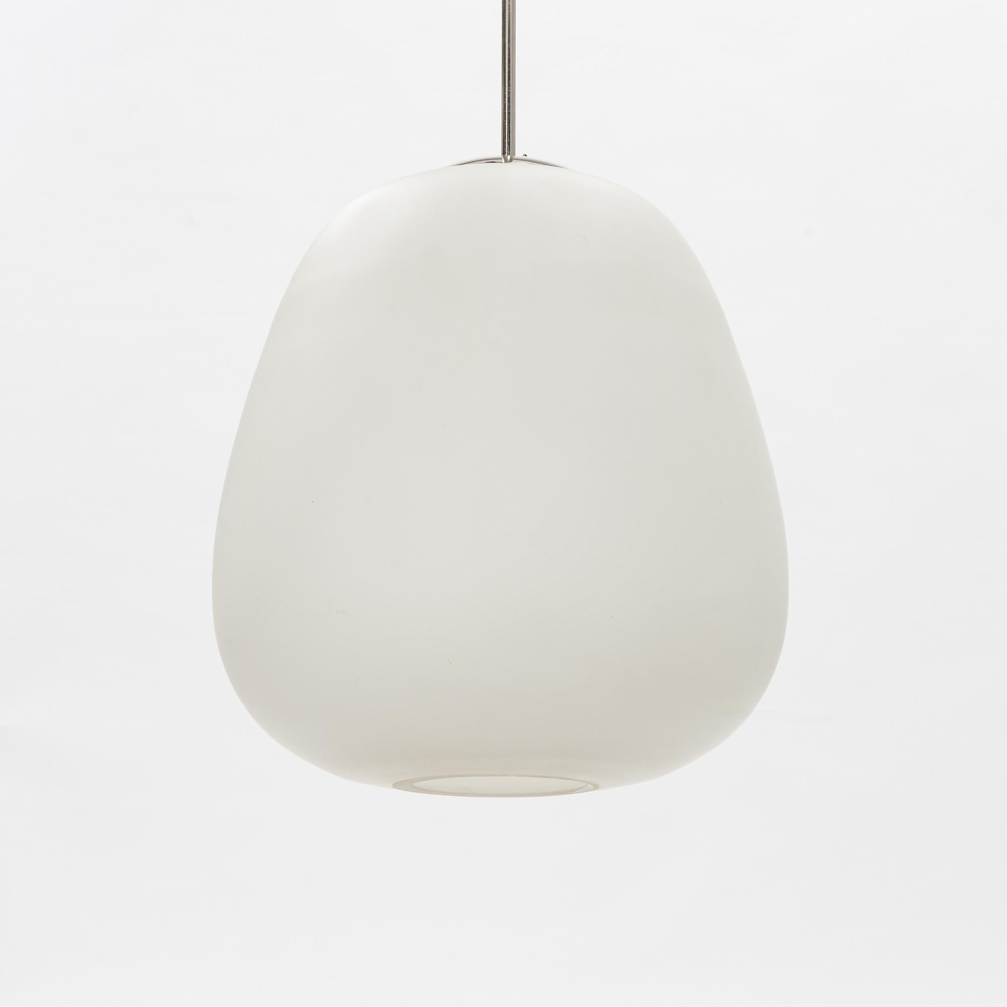 A glass ceiling light, mid 20th Century.