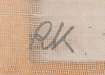 Riitta Kostamoinen, a weave, signed RK for Helmi Vuorelma Ltd.