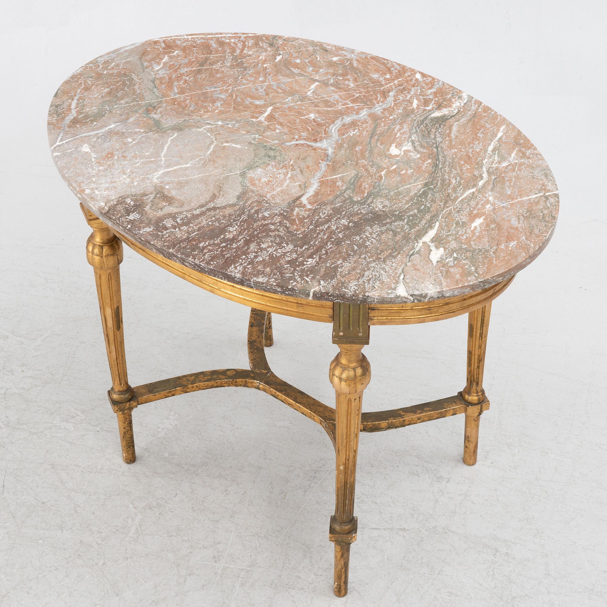 A Gustavian style table, circa 1900.