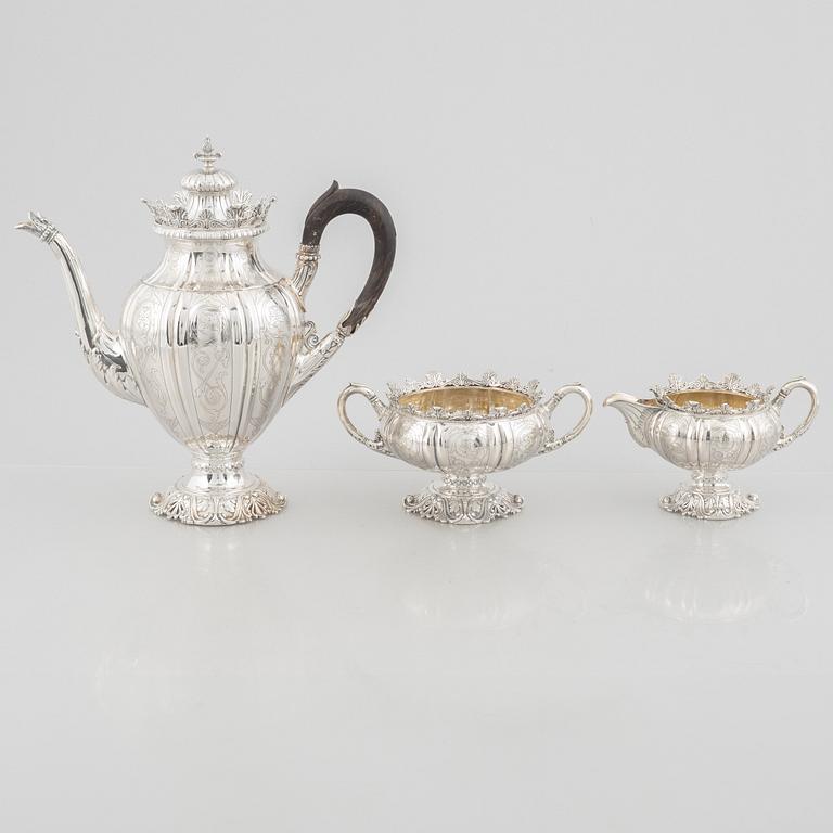 Kaffeservis, 3 delar, sterlingsilver, Michelsen, Danmark, 1926.