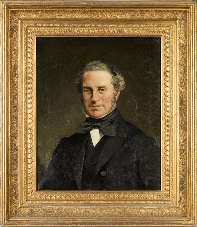 August Jernberg, ett par, olja på duk, signerade.