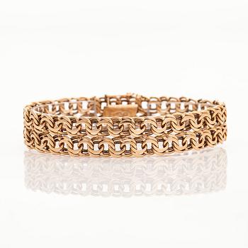 Armband, bismarck link, 14K guld, Westerback, Helsingfors 1964.