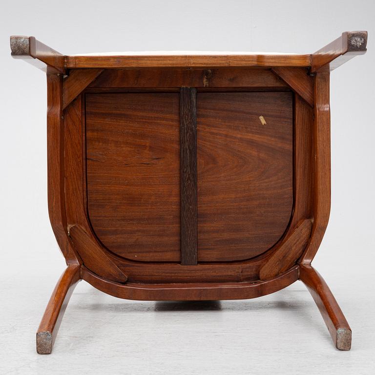 Karmstolar, ett par, samt stolar, 5 st, Kina, 1900-talets slut.