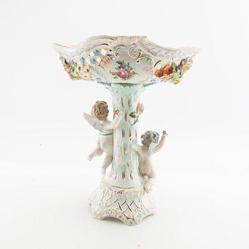 Bowl on foot Rococo style Germany mid-20th century porcelain.