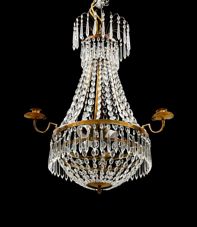 LJUSKRONA, gustaviansk stil, 1900-talets första hälft. Höjd ca 75 cm.