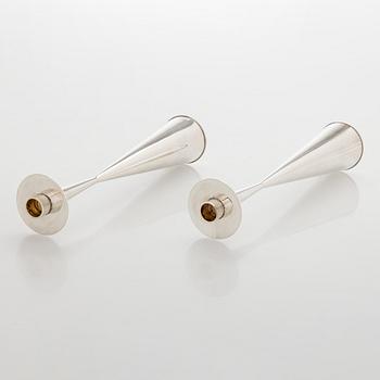 Tapio Wirkkala, Ljusstakar, ett par, silver, TW 189, Kultakeskus, Tavastehus 1959.