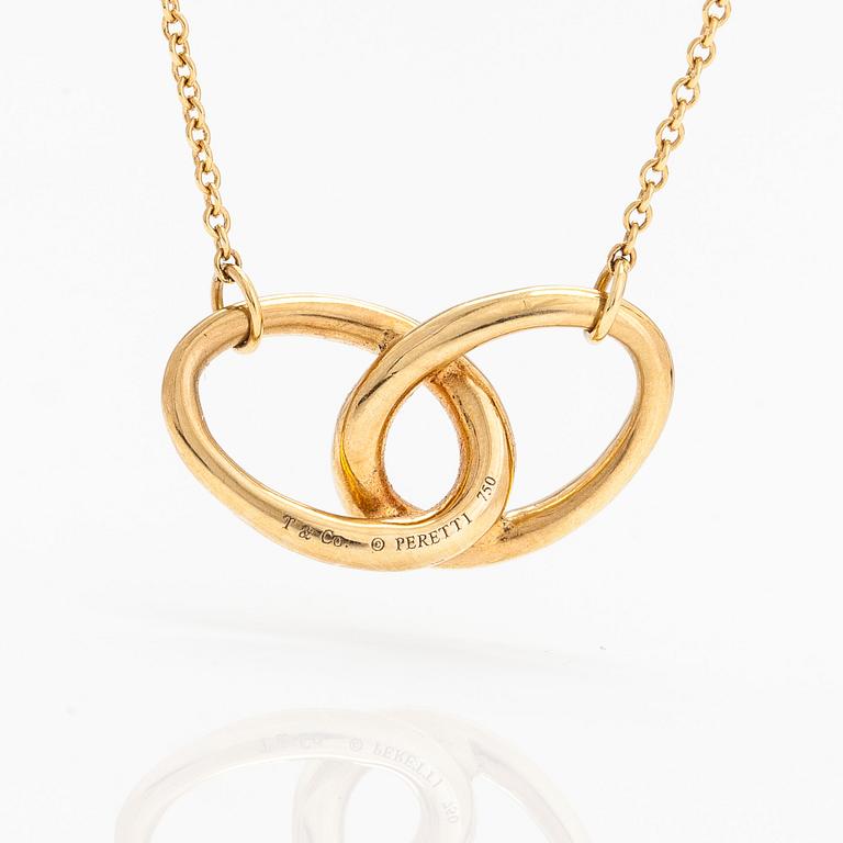 Tiffany & Co, Elsa Peretti, halsband, "Double Loop", 18K guld.