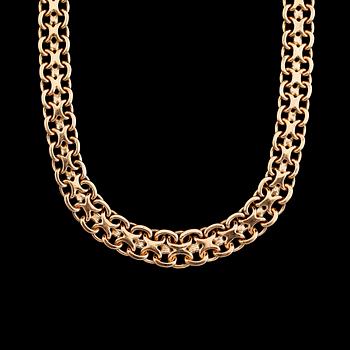 COLLIER, 18 k guld, svenska stämplar RGW, 1959. Total vikt ca 30 g.
