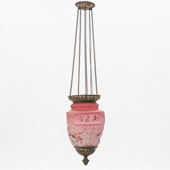 A glass ceiling lantern, turn of the Century 1900.