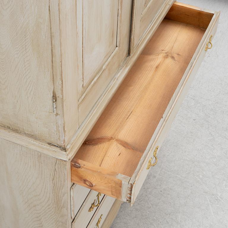 A late 19th two-part century cabinet.